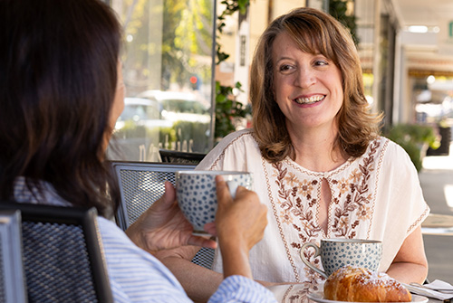 women drinking coffee